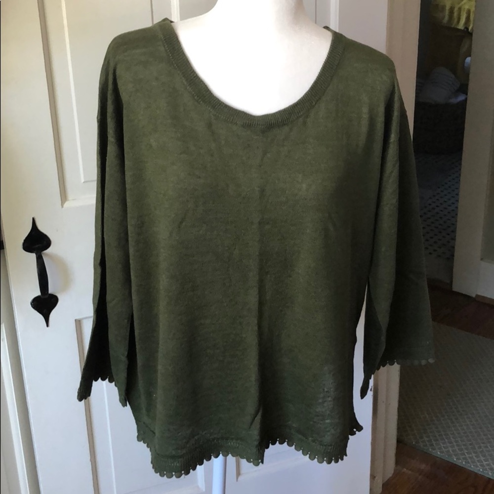 J Crew linen light sweater. Size L.